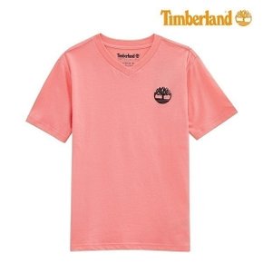 [팀버랜드키즈] 베이직 로고 브이넥 티셔츠(TLSDA13F_600)