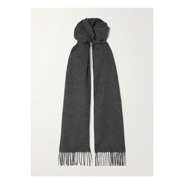 존스톤스 오브 엘긴 프린지 캐시미어 스카프 그레이 1647597327950889