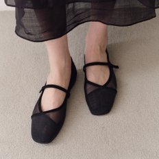 Rowie mary jane shoes Mesh Black