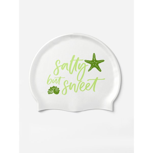 Salty but Sweet Green Silicone Swim Cap