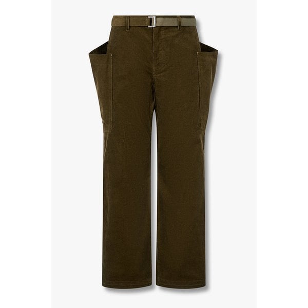 남성 드로스트링 헴 코듀로이 팬츠 (올리브) 6425311114000