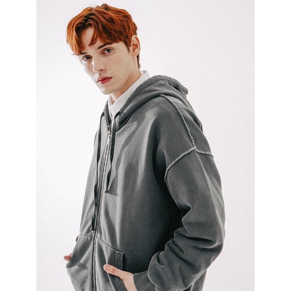 더스트 피그먼트 후드집업 다크그레이 MJOT7437