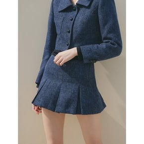 TWEED MINI SKIRTPANTS_NAVY