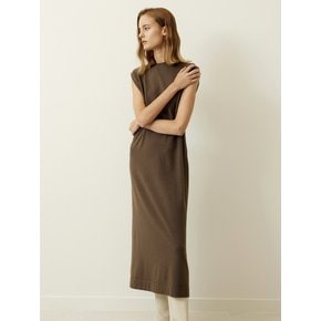 Cap Sleeve Long Dress Cocoa