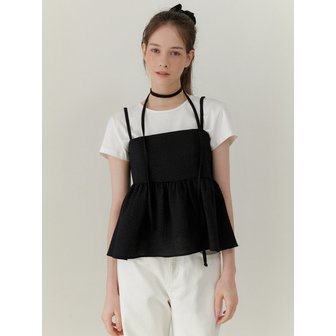 리엘 Own bustier blouse (black)