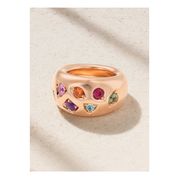 아이코니카 18K 로즈 골드 멀티스톤 반지 46376663162905480