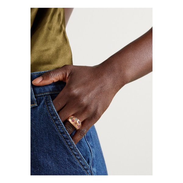 아이코니카 18K 로즈 골드 멀티스톤 반지 46376663162905480