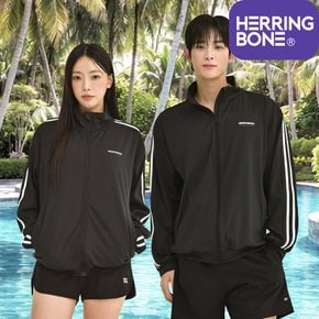 커플 여성 남자 하이넥 집업 래쉬가드 루즈핏 수영복 상의 트랙 자켓 비치웨어 빅사이즈 RJ400