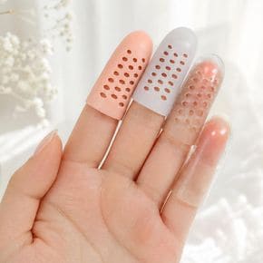 실리콘 손가락 보호 골무 통풍 방수 보호캡 엄지 검지 중지 핑거 코트 바느질 캡