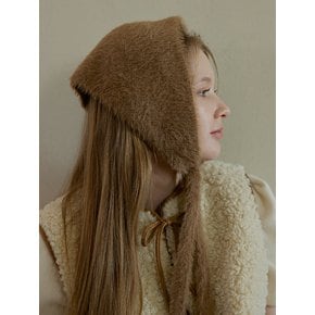 [연말 스페셜 6mm+10mm 진주귀걸이 증정] Angora earmuff balaclava - Brown