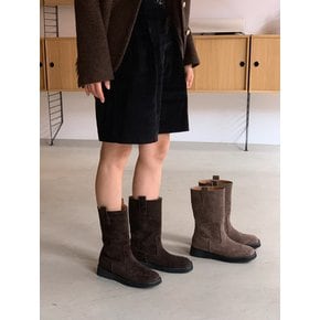 [단독]Suede middle boots