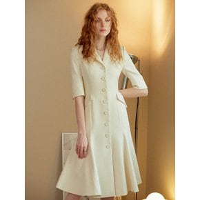 [TA221OP02P] feminine single coat dress-ivory