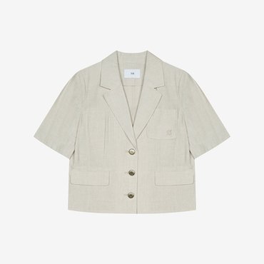SI 린넨 라이크 반팔 재킷 (SSKJJAE21470)(SSKJJ21470)