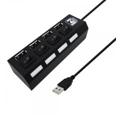 인네트워크 IN-U4BKA USB 2.0 4포트 허브 블랙