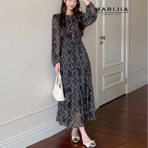 츄러스 패턴 롱 원피스 MOPC15075_P437587270