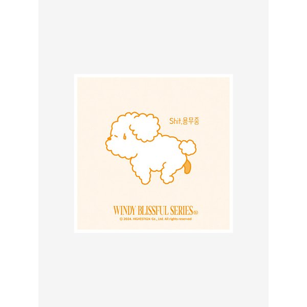 윈디 리소 정사각 포스트카드 오렌지