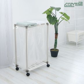 디오 분리수거대 2구 재활용 쓰레기 분리수거함 전용 스티커 포함