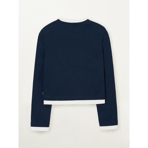 (W) 레이어드 롱 슬리브_네이비