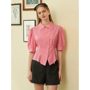 PINK DIAGONAL BLOUSE