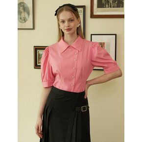 PINK DIAGONAL BLOUSE