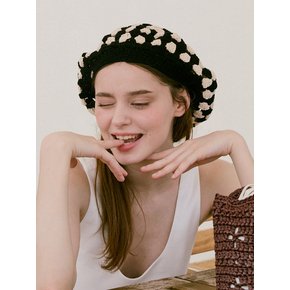 No.231 / Fruits Crochet Beret _ Cookies and Cream