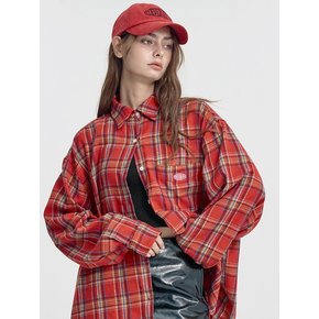 Overfit CLV Wappen Check Shirt_Red