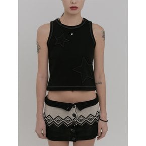 STAR SLEEVELESS [BLACK]