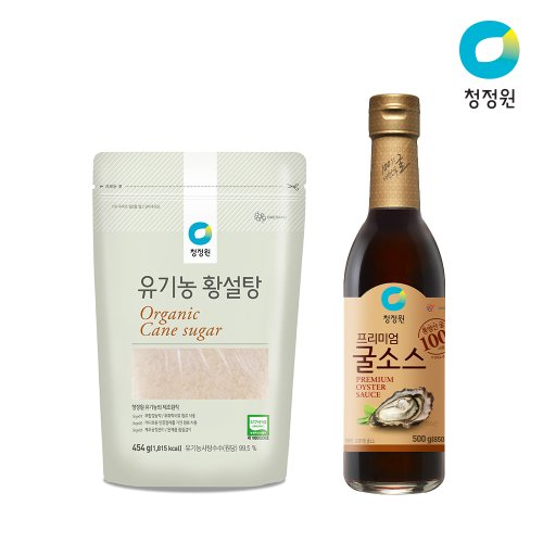 [청정원] 유기농 황설탕454g+청정원 프리미엄 굴소스 500g