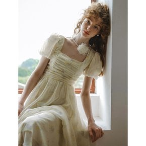 Cest_Princess floral puff sleeve dress