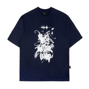 [홀리넘버세븐] [CocaNButter] Oversized Hip Hop Dance Studio Vintage Graphics T-Shirt_NAVY