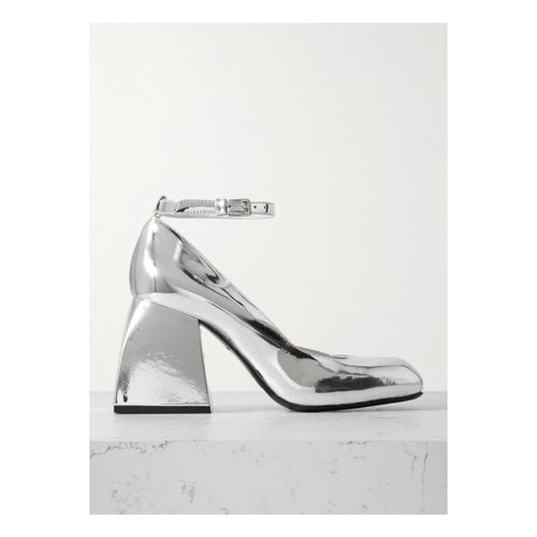 불라 피아 메탈릭 페이턴트 가죽 펌프스 실버 1647597325723397