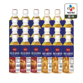 햇반 레드빈 호박차 500ml x12개+파로 누룽지차 500ml x12개