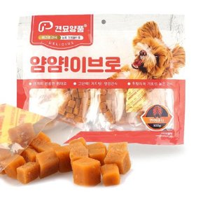 피플펫 강아지 간식 견묘양품 얌얌 이브로 연어큐브 300g