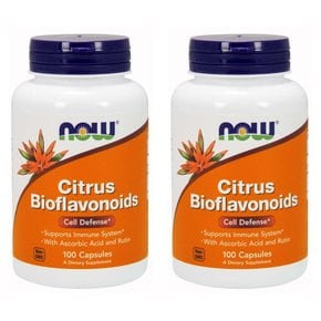 [해외직구]나우푸드 비타민C 플라보노이드 100mg 100캡슐 2팩 Now Foods Vitamin C Citrus Bioflavonoids