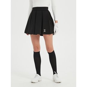 Black Spiral Pleats Skirt