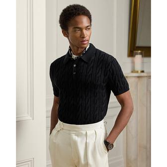 퍼플라벨 Purple Label 케이블 니트 코튼 실크 스웨터 (MNPLSWE1N820035001)