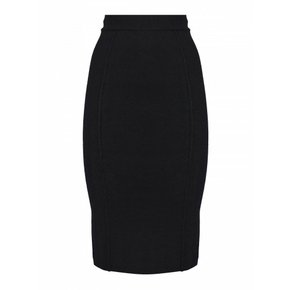 여성 니 Length 미디 펜슬 스커트 103946A221Z99 블랙 /8