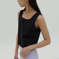 [10% 할인가 판매] FLAT SQUARE SLEEVELESS (BLACK)