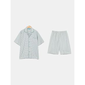 남성 여름 베이직 파이핑 반팔 반바지 홈웨어 셋트 BMJT001_P429913378