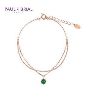 [SILVER] PYSB005S 5월 에메랄드 탄생석 두줄 팔찌