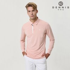[DENNIS] 25SS신상 남성 배색 포인트 앞단작 긴팔카라티_NAQSMTS002