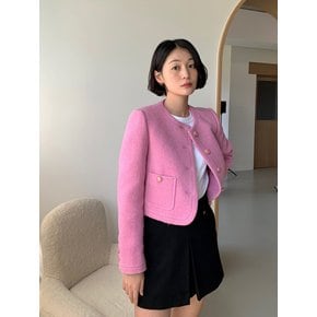 벨 콤비 울 트위드 자켓_핑크 / BELLE COMBI WOOL TWEED JACKET_PINK