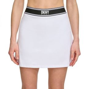 우먼 DKNY 디케이앤와이 로고 테이프 Mini-Length 스포츠 스커트 치마 - 화이트 8795350