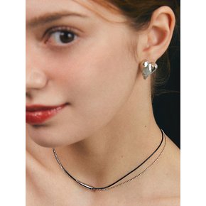 Ball Chain Leather Choker.