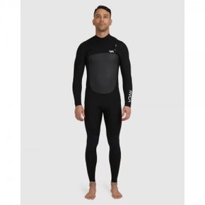 RVCA 3/2 Balance Chest Zip Wetsuit - BLACK