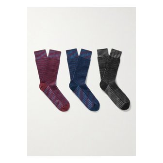 미쏘니 코튼 혼방 양말 3p 세트 멀티컬러 46376663162948275