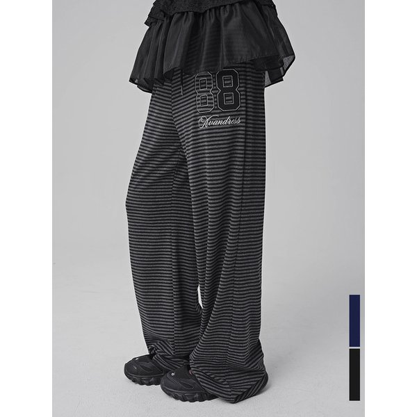 에디 패치 스트라이프 팬츠_2Colors