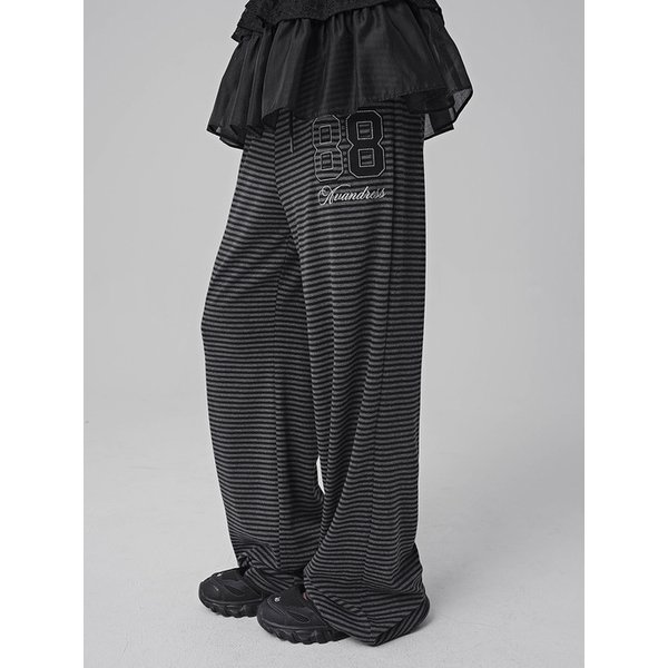 에디 패치 스트라이프 팬츠_2Colors