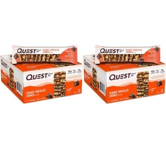  [해외직구] 퀘스트 피넛 초콜릿 크런치 프로틴바 12입 2팩 Quest Nutrition Peanut Chocolate Crunch Snack Bar