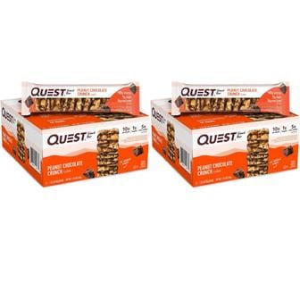  [해외직구] 퀘스트 피넛 초콜릿 크런치 프로틴바 12입 2팩 Quest Nutrition Peanut Chocolate Crunch Snack Bar